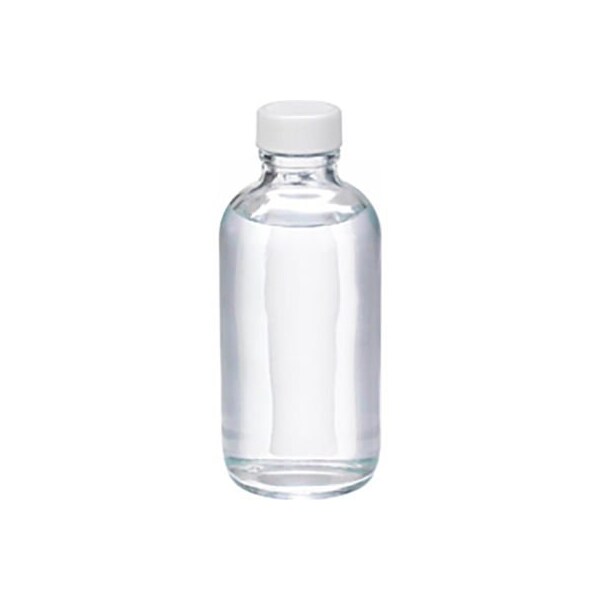 Cp Lab Safety. Wheaton 4 oz Glass Boston Round Bottles, PTFE Lined PP Caps, Case of 24 W216808 - main
